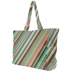 Stripe-colorful-cloth Simple Shoulder Bag by nate14shop