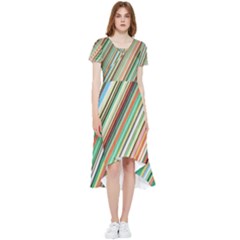 Stripe-colorful-cloth High Low Boho Dress