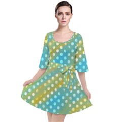 Abstract-polkadot 01 Velour Kimono Dress