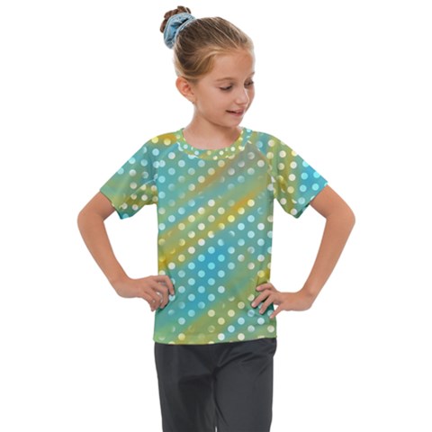 Abstract-polkadot 01 Kids  Mesh Piece Tee by nate14shop