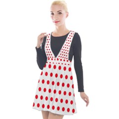 Abstract-polkadot 02 Plunge Pinafore Velour Dress