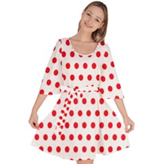 Abstract-polkadot 02 Velour Kimono Dress