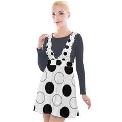 Abstract-polkadot 03 Plunge Pinafore Velour Dress