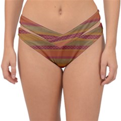 Background-lines Double Strap Halter Bikini Bottom