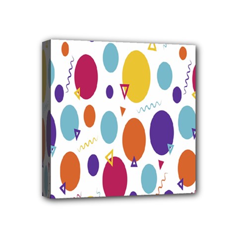 Background-polkadot 01 Mini Canvas 4  x 4  (Stretched)