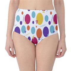 Background-polkadot 01 Classic High-Waist Bikini Bottoms