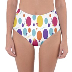 Background-polkadot 01 Reversible High-Waist Bikini Bottoms