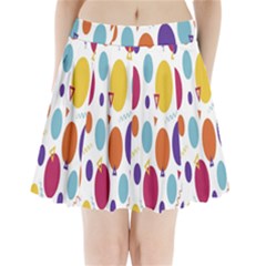 Background-polkadot 01 Pleated Mini Skirt