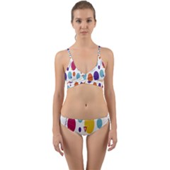 Background-polkadot 01 Wrap Around Bikini Set