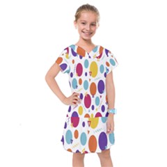 Background-polkadot 01 Kids  Drop Waist Dress