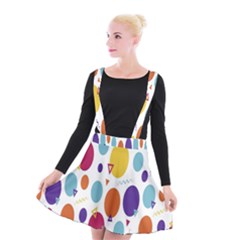 Background-polkadot 01 Suspender Skater Skirt