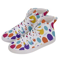 Background-polkadot 01 Men s Hi-Top Skate Sneakers