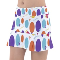 Background-polkadot 01 Classic Tennis Skirt