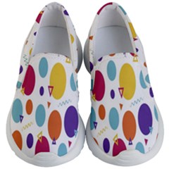 Background-polkadot 01 Kids Lightweight Slip Ons