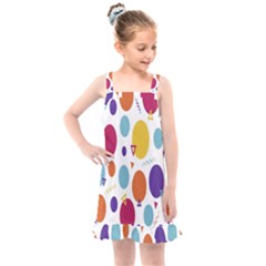 Background-polkadot 01 Kids  Overall Dress