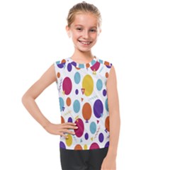 Background-polkadot 01 Kids  Mesh Tank Top