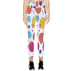 Background-polkadot 01 Pocket Leggings 