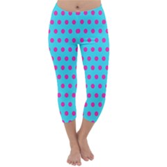 Background-polkadot 02 Capri Winter Leggings  by nate14shop