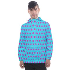 Background-polkadot 02 Men s Front Pocket Pullover Windbreaker by nate14shop