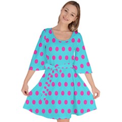 Background-polkadot 02 Velour Kimono Dress