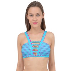 Background-polkadot 02 Cage Up Bikini Top