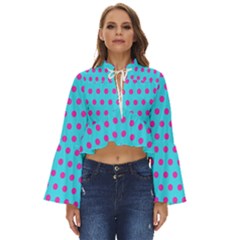 Background-polkadot 02 Boho Long Bell Sleeve Top