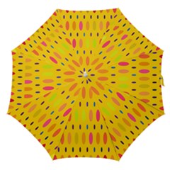 Banner-polkadot-yellow Straight Umbrellas by nate14shop