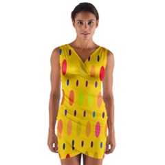 Banner-polkadot-yellow Wrap Front Bodycon Dress by nate14shop