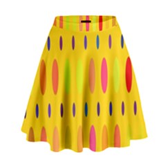 Banner-polkadot-yellow High Waist Skirt by nate14shop