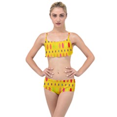 Banner-polkadot-yellow Layered Top Bikini Set