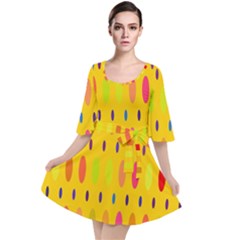 Banner-polkadot-yellow Velour Kimono Dress