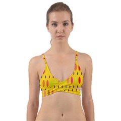 Banner-polkadot-yellow Wrap Around Bikini Top by nate14shop