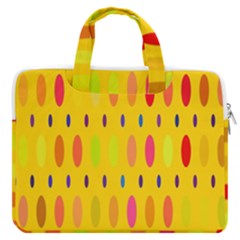 Banner-polkadot-yellow Macbook Pro 16  Double Pocket Laptop Bag  by nate14shop