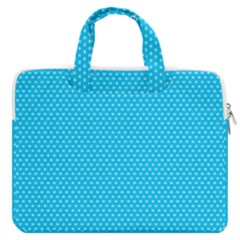 Blue,polkadots,polka Macbook Pro 13  Double Pocket Laptop Bag by nate14shop