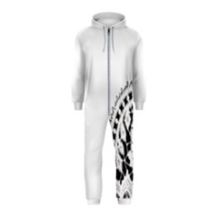 Im Fourth Dimension Black White 3 Hooded Jumpsuit (kids)