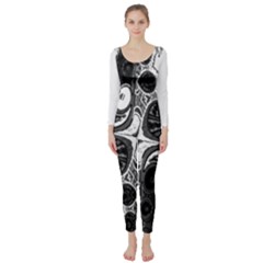 Im Fourth Dimension Black White 4 Long Sleeve Catsuit by imanmulyana