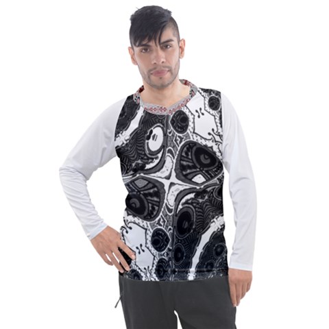 Im Fourth Dimension Black White 4 Men s Pique Long Sleeve Tee by imanmulyana