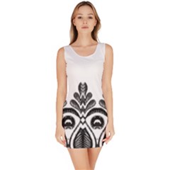 Im Fourth Dimension Black White 5 Bodycon Dress