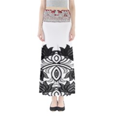 IM Fourth Dimension Black White 6 Full Length Maxi Skirt