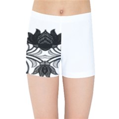 Im Fourth Dimension Black White 6 Kids  Sports Shorts by imanmulyana