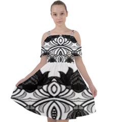 Im Fourth Dimension Black White 6 Cut Out Shoulders Chiffon Dress by imanmulyana