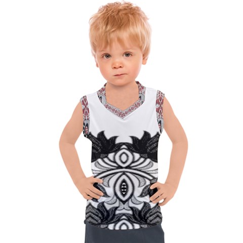 Im Fourth Dimension Black White 6 Kids  Sport Tank Top by imanmulyana