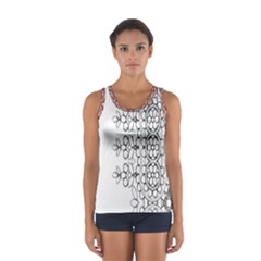 IM Fourth Dimension Black White 7 Sport Tank Top 