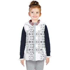 IM Fourth Dimension Black White 7 Kids  Hooded Puffer Vest