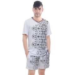 IM Fourth Dimension Black White 7 Men s Mesh Tee and Shorts Set