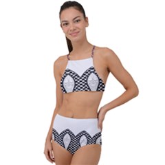 Im Fourth Dimension Black White 8 High Waist Tankini Set by imanmulyana