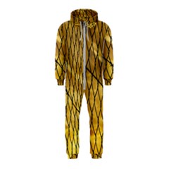 Chain Link Fence Sunset Wire Steel Fence Hooded Jumpsuit (kids)