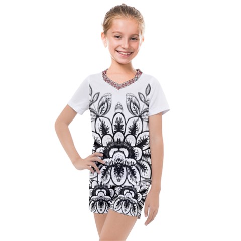 Im Fourth Dimension Black White 10 Kids  Mesh Tee And Shorts Set by imanmulyana