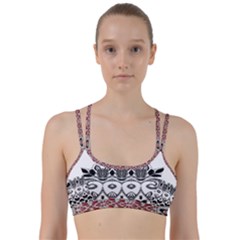 Im Fourth Dimension Black White 12 Line Them Up Sports Bra by imanmulyana