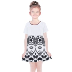 Im Fourth Dimension Black White 12 Kids  Simple Cotton Dress by imanmulyana